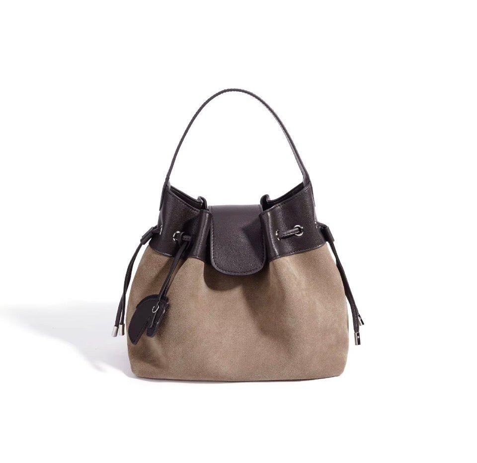 SALE: Genuine Leather & Suede Bucket Bag preneLOVE®