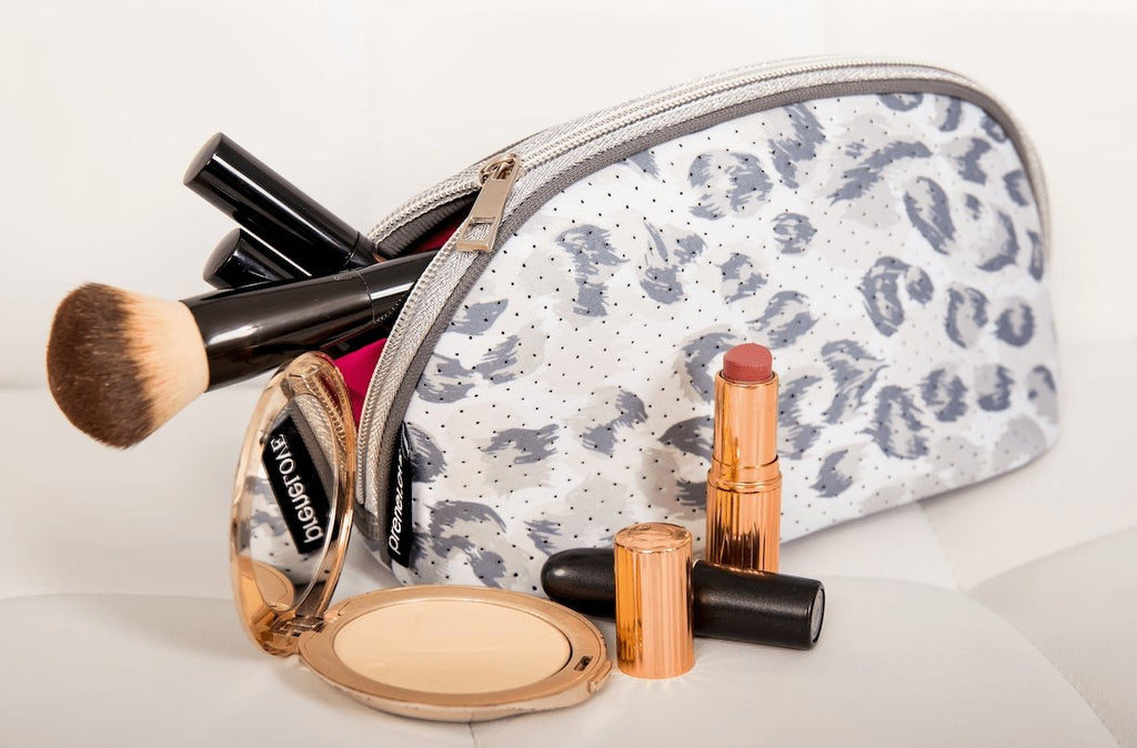 Yorkville Cosmetic Bag filled with make-up supplies