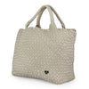 London Large Woven Tote Bone