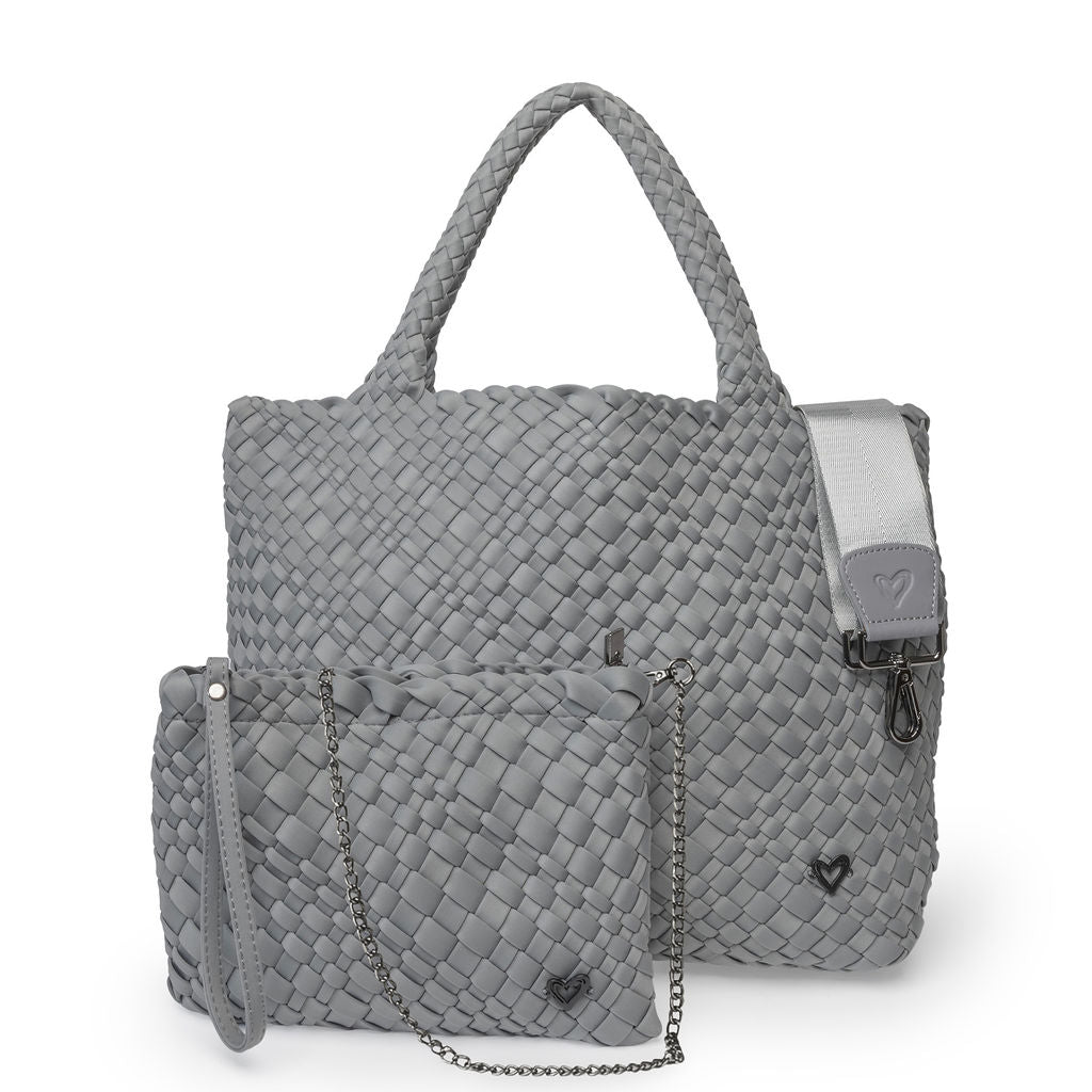 London Large Woven Tote - Slate