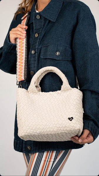 Brandon Small Woven Tote - Bone preneLOVE®