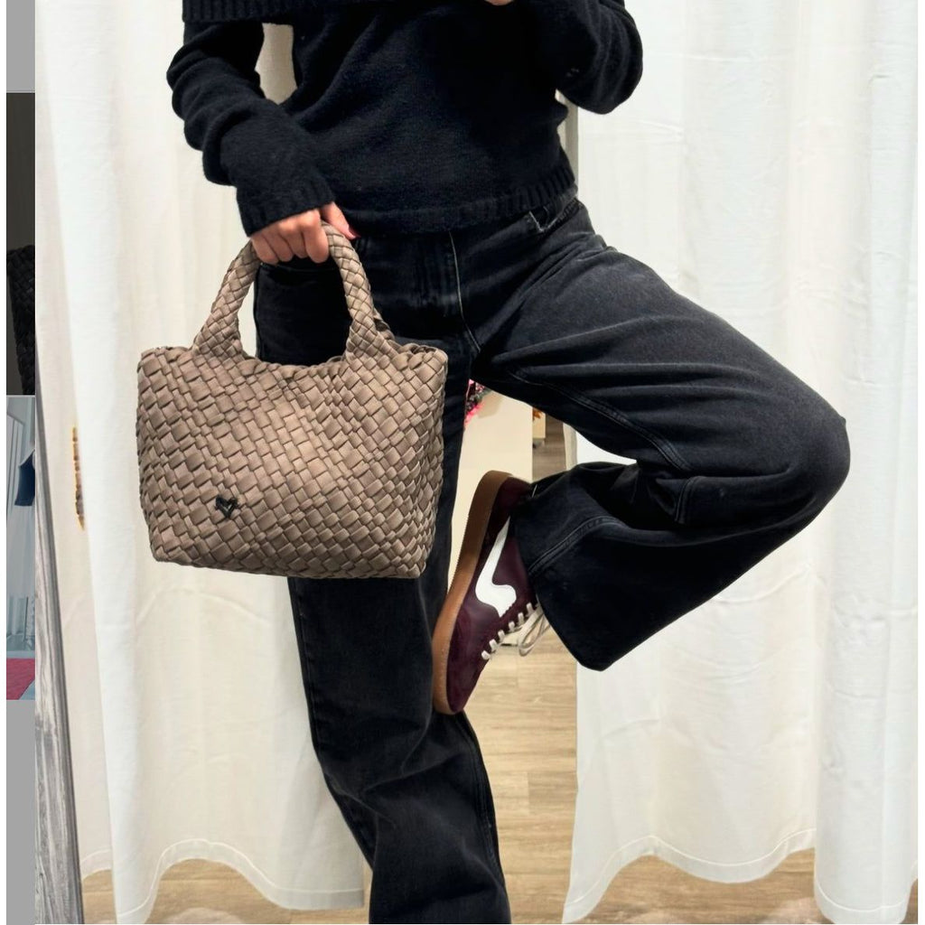 Brandon Small Woven Tote - Buff preneLOVE®