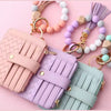 Calgary Vegan Leather Bracelet Card Case - Pink Weave preneLOVE®
