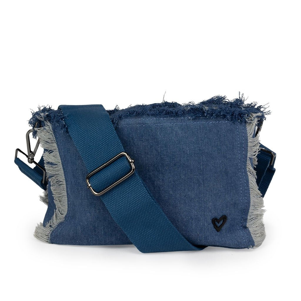 Canvas Fringe Crossbody - Denim preneLOVE®