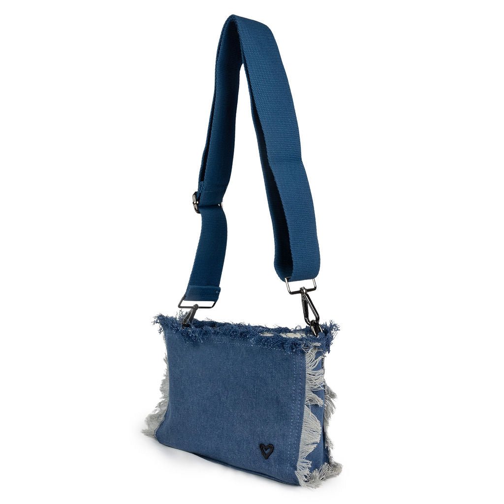 Canvas Fringe Crossbody - Denim preneLOVE®