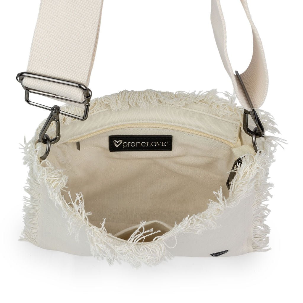 Canvas Fringe Crossbody - Linen preneLOVE®