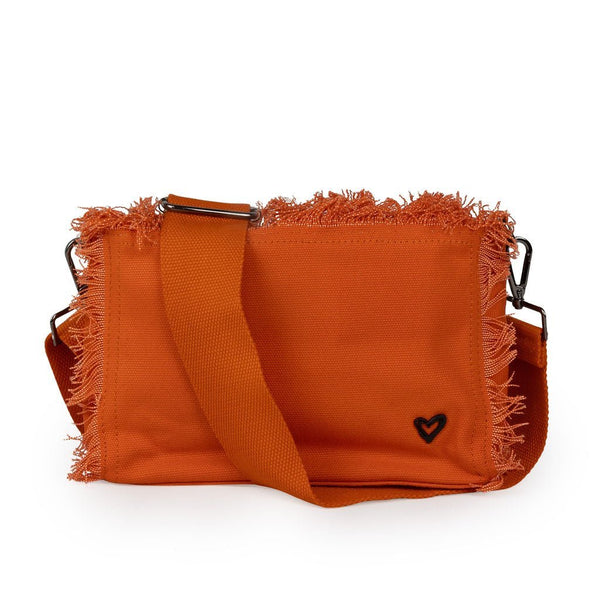 Canvas Fringe Crossbody - Orange preneLOVE®