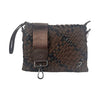 Charlotte Woven Crossbody - Espresso & Metallic Black preneLOVE®