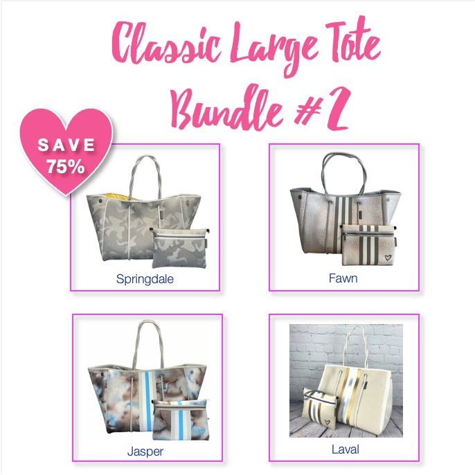 Clearance: Classic Large Tote Bundle #2 (Springdale, Fawn, Jasper, Laval) preneLOVE®