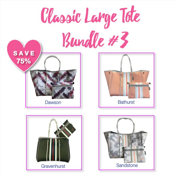 Clearance: Classic Large Tote Bundle #3 (Dawson, Bathurst, Gravenhurst, Sandstone) preneLOVE®