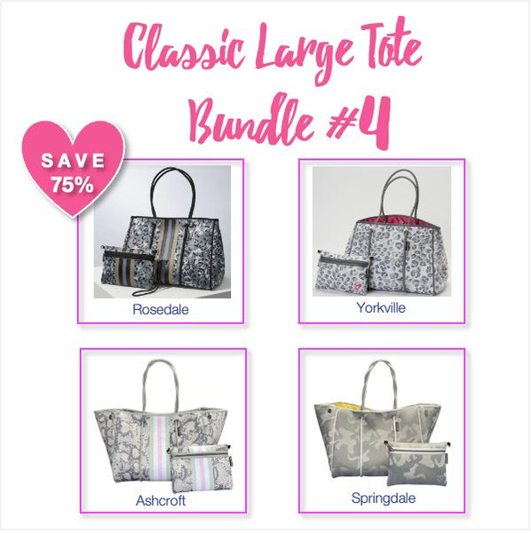 Clearance: Classic Large Tote Bundle #4 (Rosedale, Yorkville, Ashcroft, Springdale) preneLOVE®