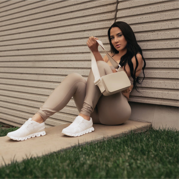 CLEARANCE: Keswick Silicone Crossbody Bag - Khaki preneLOVE®