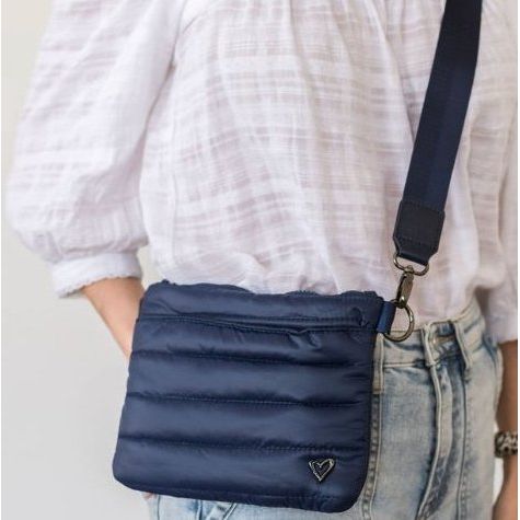 Delta Puffer Belt/Crossbody Bag - Navy preneLOVE®