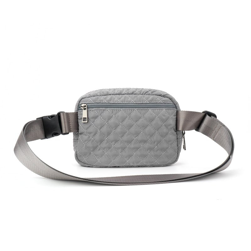 Dixie Quilted Belt/Crossbody Bag - Grey preneLOVE®