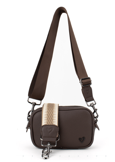 Durham Vegan Leather Crossbody - Chocolate preneLOVE®