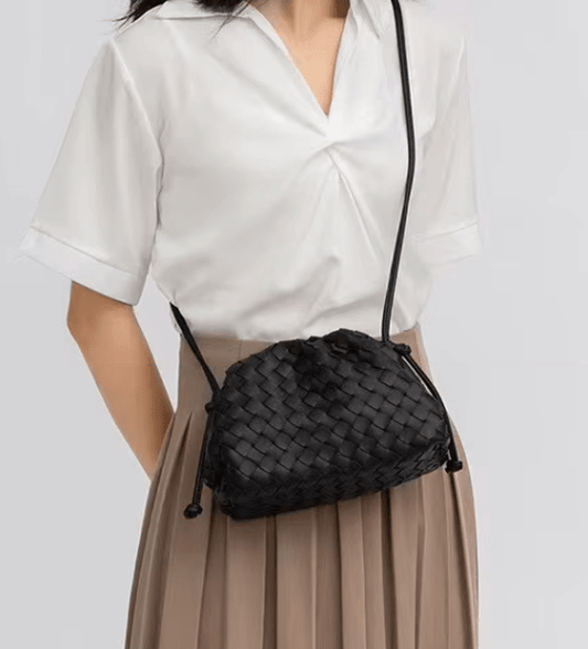 Elgin Woven Vegan Leather Crossbody Clutch preneLOVE®