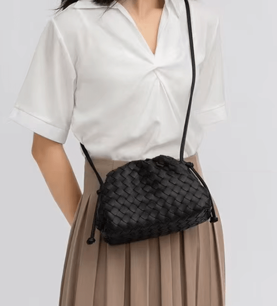 Elgin Woven Vegan Leather Crossbody Clutch preneLOVE®