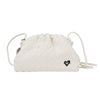 Elgin Woven Vegan Leather Crossbody Clutch - White preneLOVE®