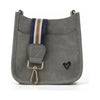 Elm Mini Vegan Suede Messenger - Grey preneLOVE®