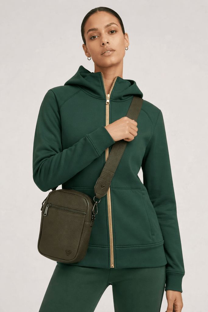 Hope Vegan Leather Phone Crossbody Bag - Olive preneLOVE®