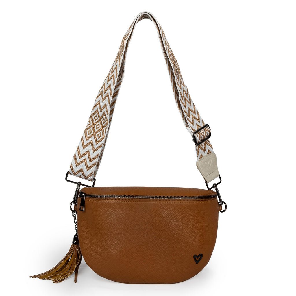 Kimberley Vegan Leather Crossbody Bag/Sling - Brown preneLOVE®