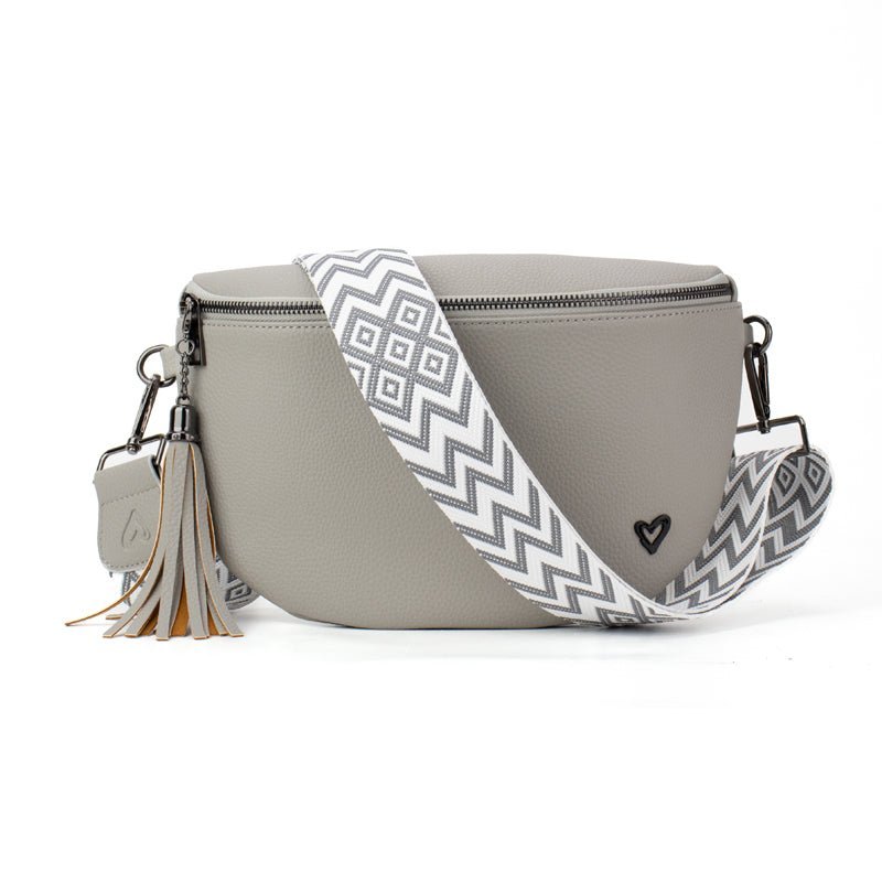 Kimberley Vegan Leather Crossbody Bag/Sling - Grey preneLOVE®