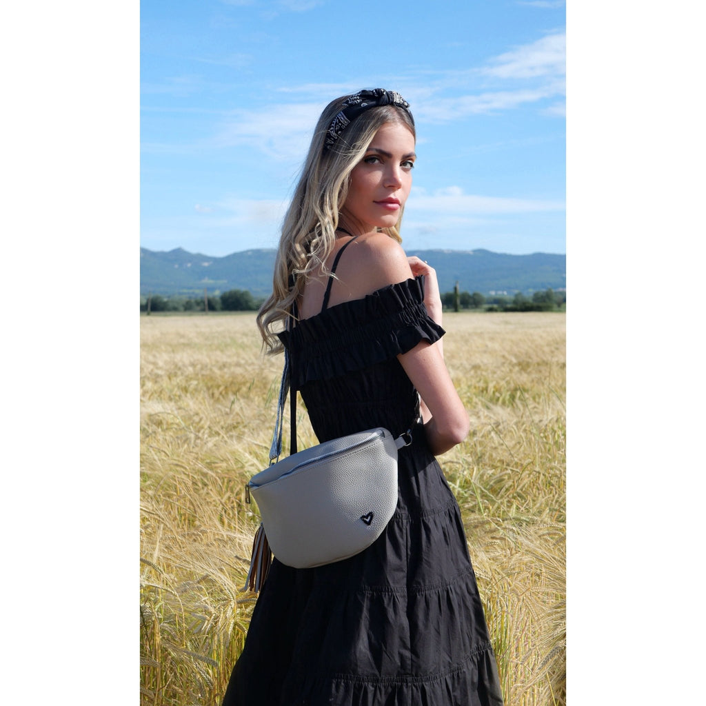 Kimberley Vegan Leather Crossbody Bag/Sling - Grey preneLOVE®