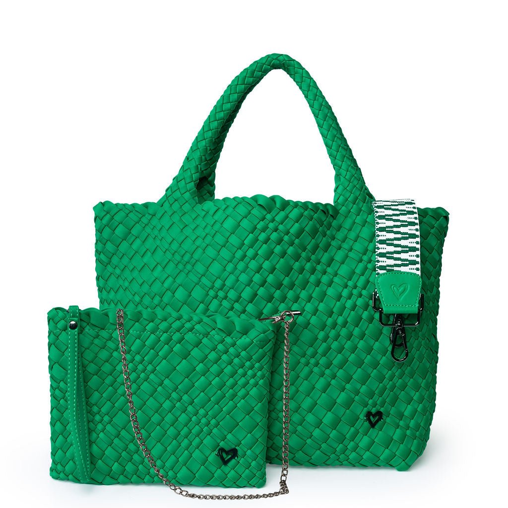 London Large Woven Tote - Kelly Green preneLOVE®