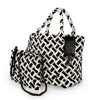 London Large Woven Tote - Tri Mix Black, Tan & White preneLOVE®