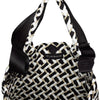 London Large Woven Tote - Tri Mix Black, Tan & White preneLOVE®