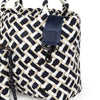 London Large Woven Tote - Tri Mix Navy, Tan & White preneLOVE®