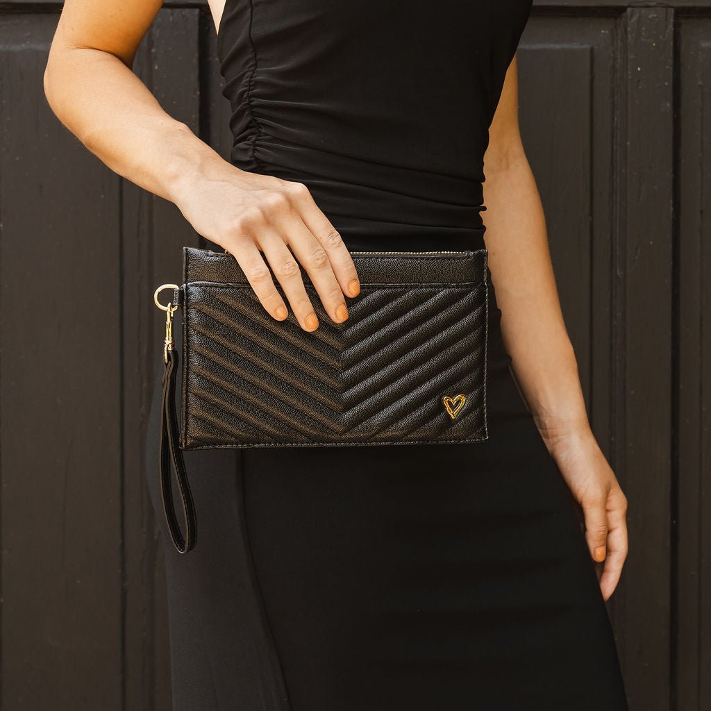 NEW: Aberdeen Wristlet Clutch - Black preneLOVE®