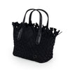 NEW: Barrie Mini Woven Tote (Fringe Top) - Black preneLOVE®