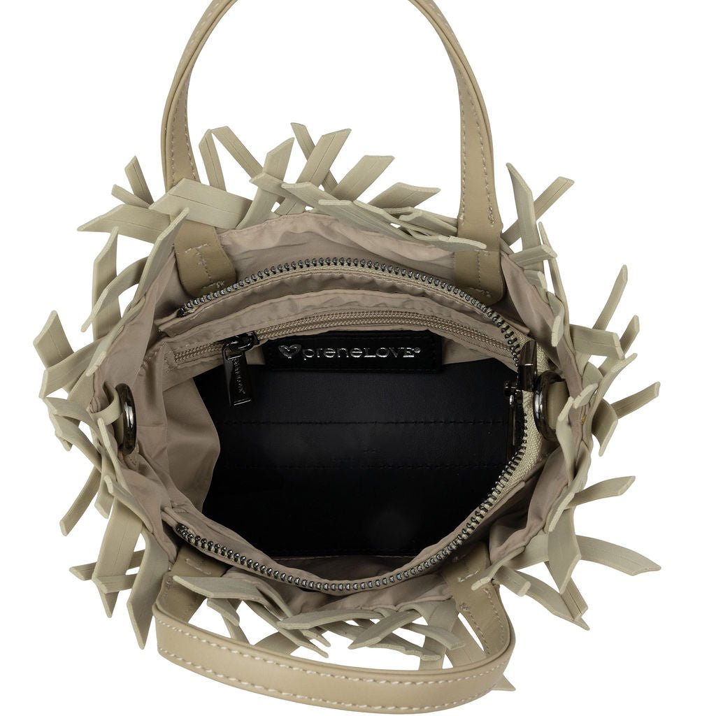 NEW: Barrie Mini Woven Tote (Fringe Top) - Khaki preneLOVE®