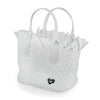 NEW: Barrie Mini Woven Tote (Fringe Top) - White preneLOVE®