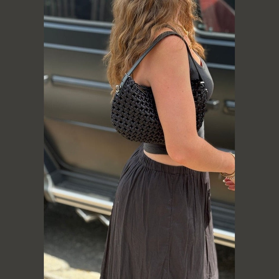 NEW: Bordon Small Woven Tote - Black preneLOVE®