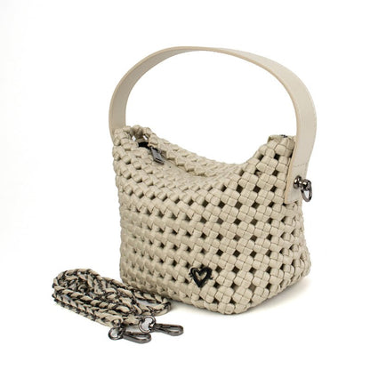 NEW: Bordon Small Woven Tote - Bone preneLOVE®