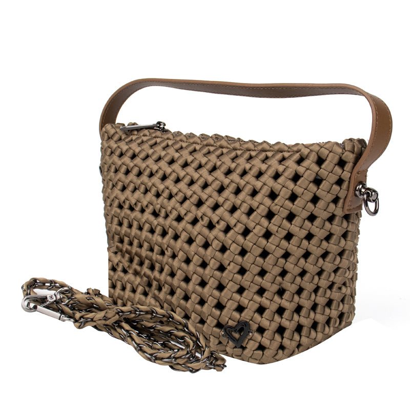 NEW: Bordon Small Woven Tote - Dark Khaki preneLOVE®