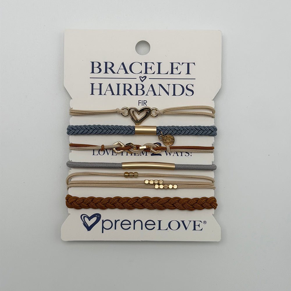 NEW: BRACELET HAIRBANDS - Fir - Cream, Brown & Blue (Arrive mid Jan 2026) preneLOVE®
