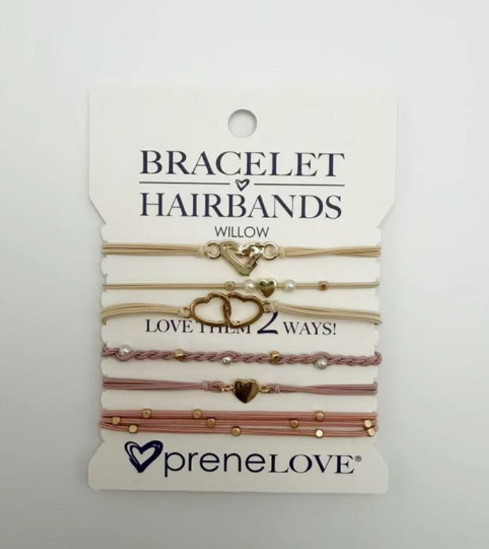 NEW: BRACELET HAIRBANDS - Willow - Cream,Pink & Gold (Arrives mid Jan 2026) preneLOVE®