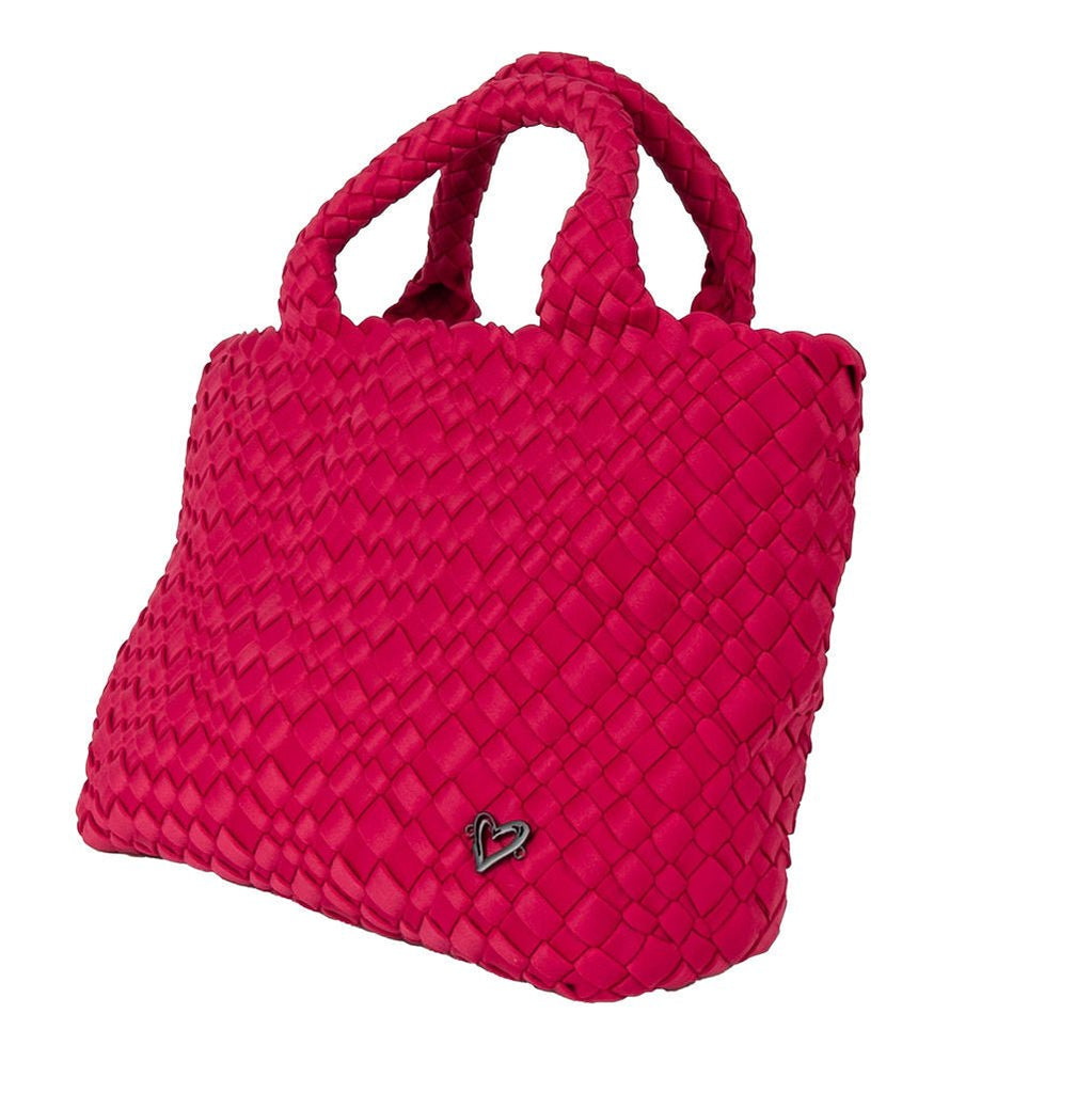 NEW: Brandon Small Woven Tote - Cranberry Red preneLOVE®