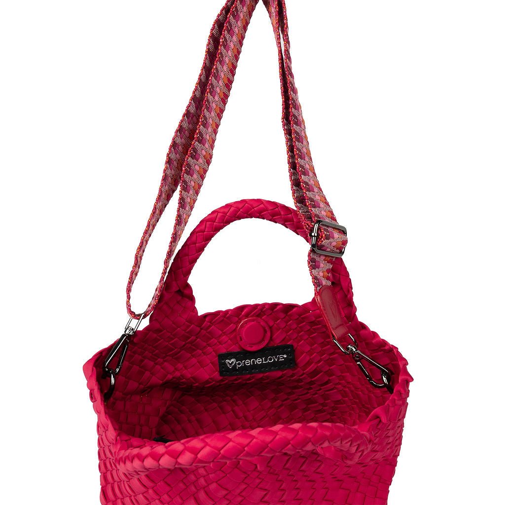 NEW: Brandon Small Woven Tote - Cranberry Red preneLOVE®