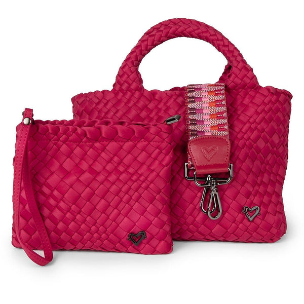 NEW: Brandon Small Woven Tote - Cranberry Red preneLOVE®