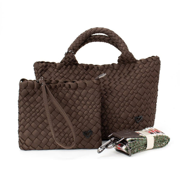 NEW: Brandon Small Woven Tote - Espresso preneLOVE®