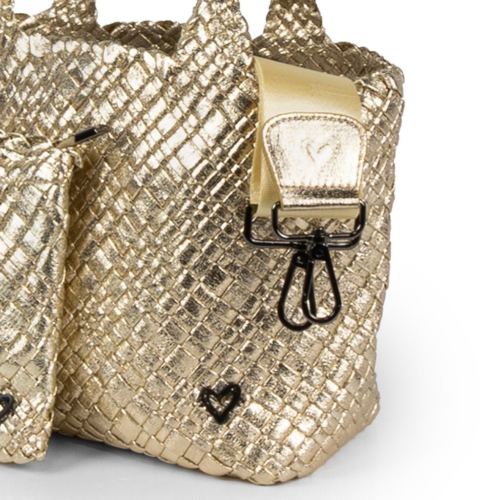 NEW: Brandon Small Woven Tote - Gold preneLOVE®