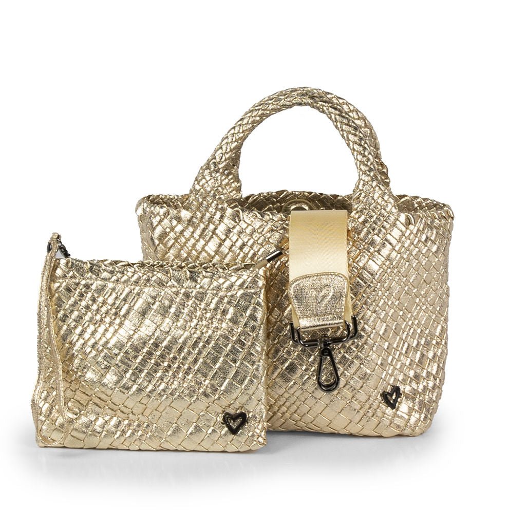 NEW: Brandon Small Woven Tote - Gold preneLOVE®