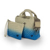 NEW: Brandon Small Woven Tote - Ombre Blue preneLOVE®