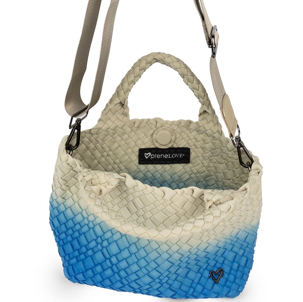 NEW: Brandon Small Woven Tote - Ombre Blue preneLOVE®