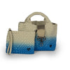 NEW: Brandon Small Woven Tote - Ombre Blue preneLOVE®