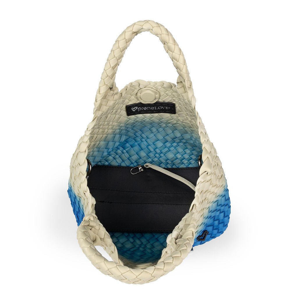 NEW: Brandon Small Woven Tote - Ombre Blue preneLOVE®